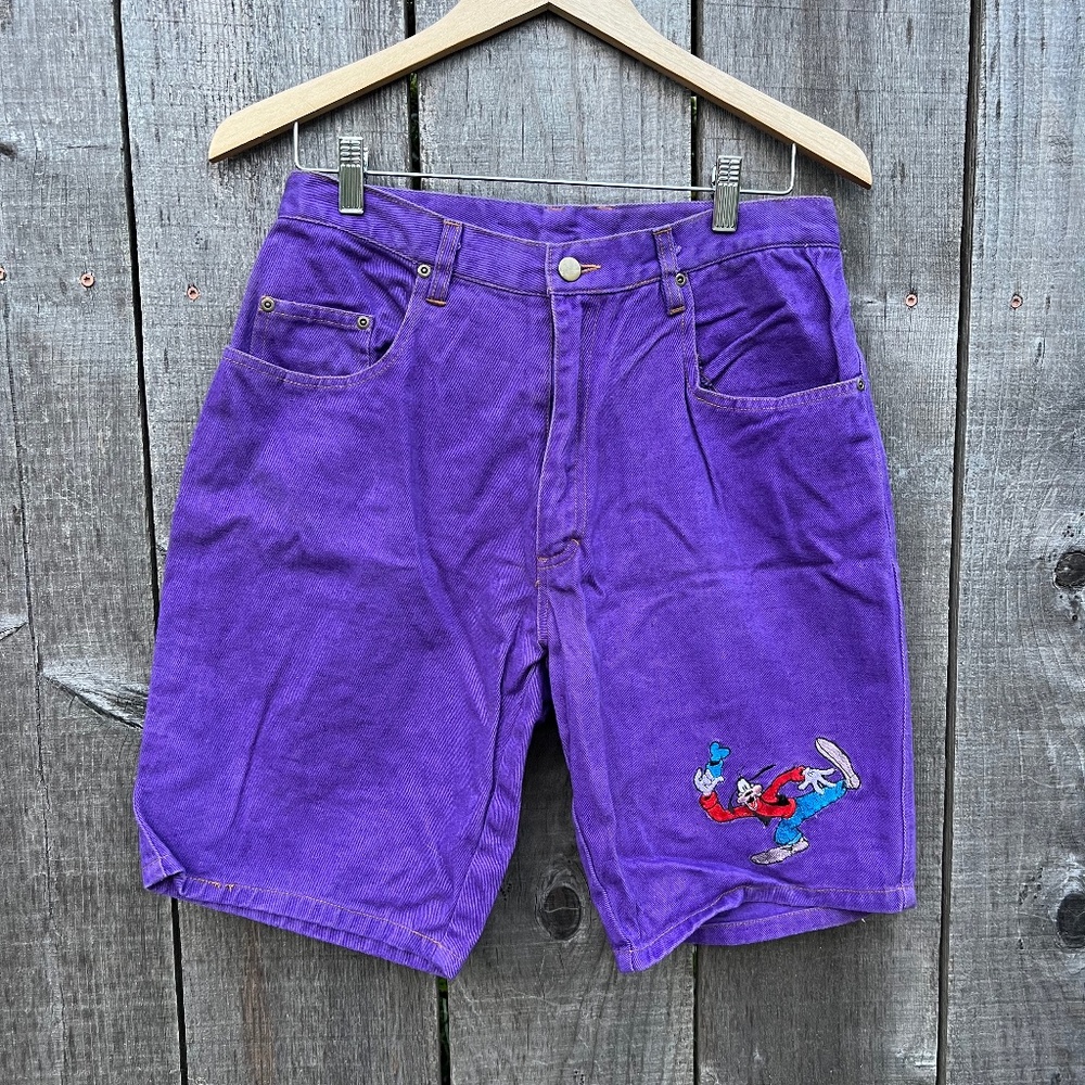 Vintage Disney Goofy Purple Denim Shorts
